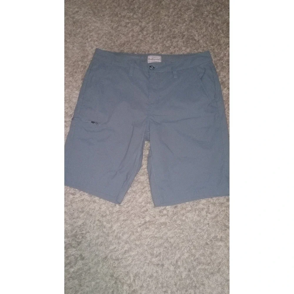Men's Weatherproof Shorts Size 32 Color Gray Zipper Pockets Straight Fit...
